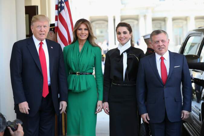 Ce mercredi, Donald et Melania Trump accueillaient à la Maison Blanche le roi Abdallah et Rania de Jordanie 