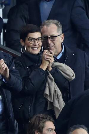 Cristina Cordula, avec son mari Frédéric Cassin à ses côtés, était très investie dans le match du PSG