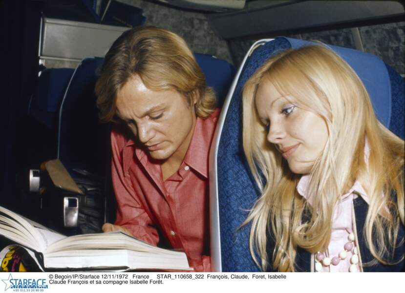 France Claude François et sa compagne Isabelle Forêt EN 1972