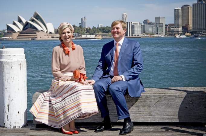 Le roi Willem-Alexander et la reine Maxima des Pays-Bas à Sydney le 3 Novembre 2016