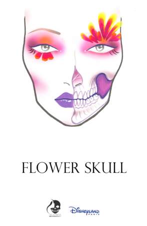 Maquillage Flower créé par la make-up artist Vanessa Davis pour Disneyland Paris