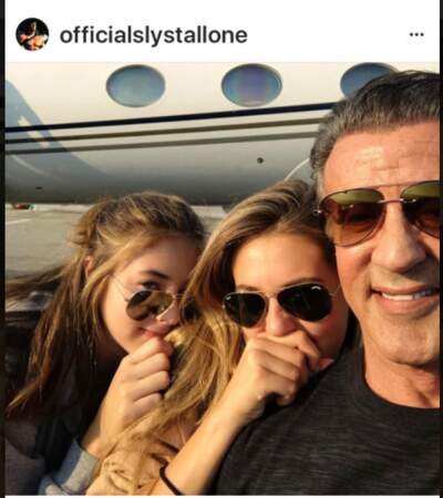 Silvester Stallone et 2 de ses filles, Scarlet et Sophia