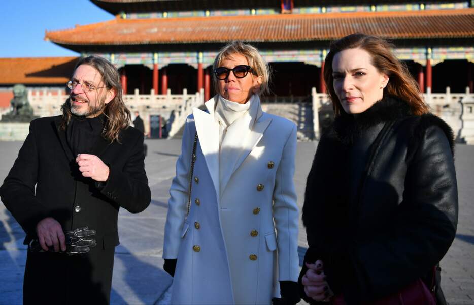 Le couple présidentiel visite la cité interdite, en Chine, le 9 janvier 2018