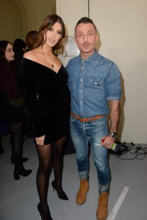 Iris Mittenaere et Alexandre Vauthier lors du défilé de mode Haute-Couture printemps-été 2019 du couturier