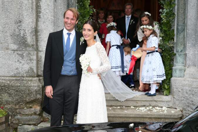 Konstantin de Bavière et sa femme Deniz lors de leur mariage à St Moritz, en Suisse, le 1er septembre 2018