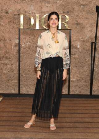 L'influenceuse américaine Leandra Medine ose la décontraction signée Dior pour le défilé Croisière 2020.