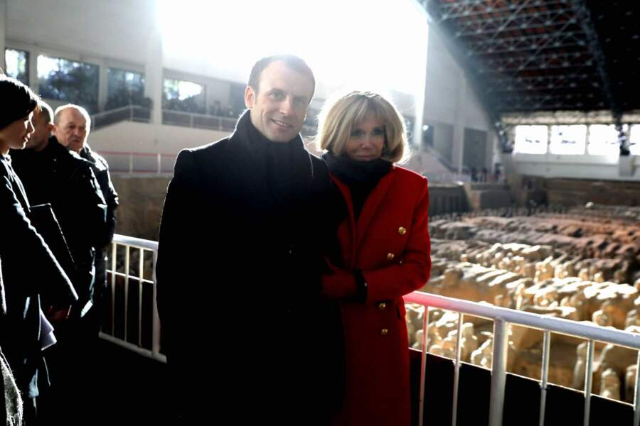 Brigitte et Emmanuel Macron en Chine, le 8 janvier 2018