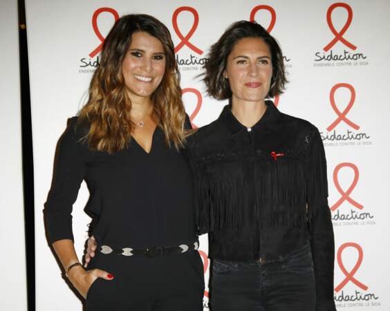Karine Ferri et Alessandra Sublet radieuses et souriantes à la soirée de lancement du Sidaction 2019