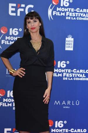 Mathilda May a attiré les regards au Festival du Film de Monte Carlo, le 10 mars 2019.