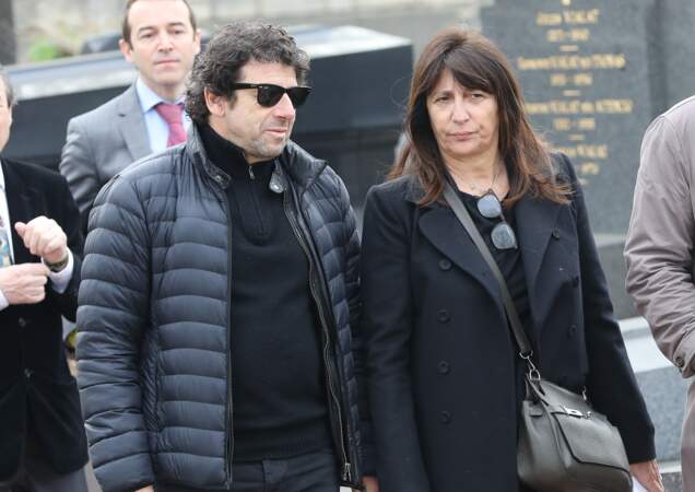 Patrick Bruel et Anne Marcassus lors des obsèques de Véronique Colucci 