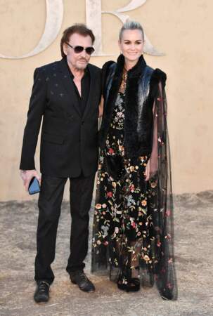 Johnny et Laeticia Hallyday au défilé Dior Croisière 2018 à Los Angeles.