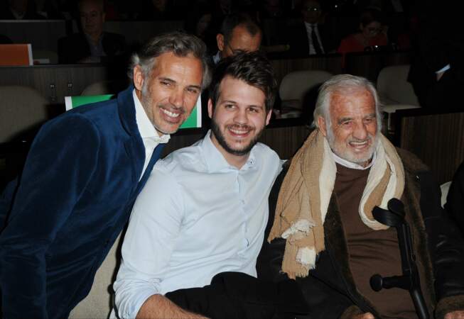Jean-Paul Belmondo aux côtés de son fils Paul et de son petit-fils Alessandro 