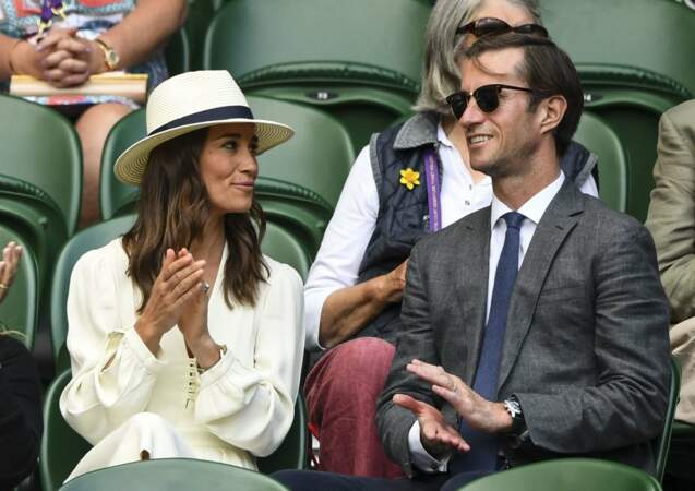 Pippa Middleton et James Matthews ont fait leur 3e apparition depuis leur mariage, sur les gradins de Wimbledon 
