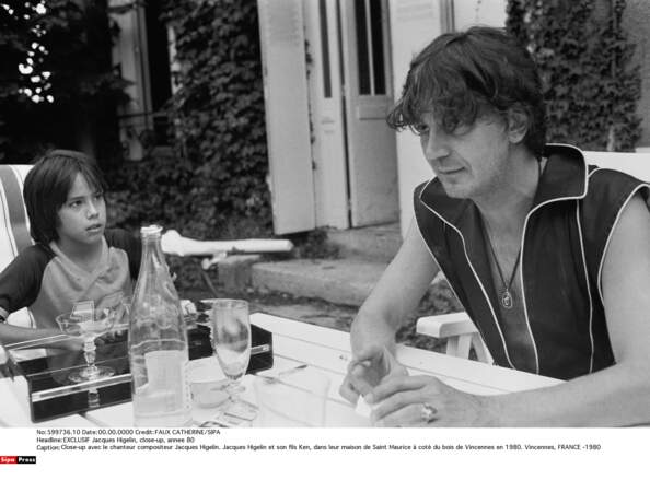 Jacques Higelin et son fils Ken, en 1980