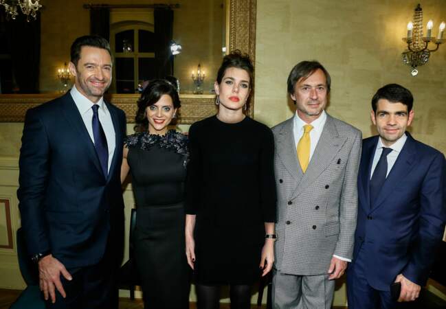 Hugh Jackman, Macarena Gomez, Charlotte Casiraghi, Marc Newson et Jérôme Lambert (CEO Montblanc)