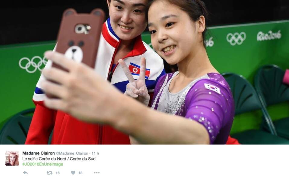 Le selfie qui réunit les deux Corées