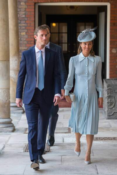 Pippa Middleton et son mari James Matthews au baptême du Prince Louis