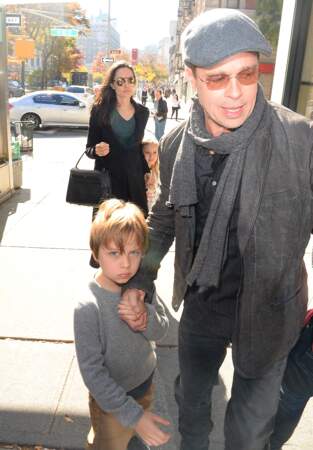 Brad Pitt, Angelina Jolie et leurs enfants à New York en 2015