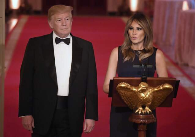 Donald et Melania Trump, proches et intimes, à la Maison Blanche, le 15 mai 2019.