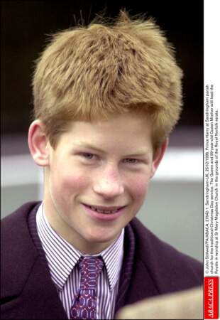 Le prince Harry à l'âge de 15 ans en décembre 1992 à Sandringham