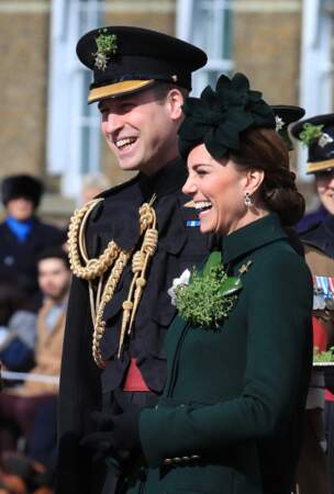 Kate Middleton et le prince William assistent à la parade des Irish Guards lors de la St Patrick, le 17 mars 2019.