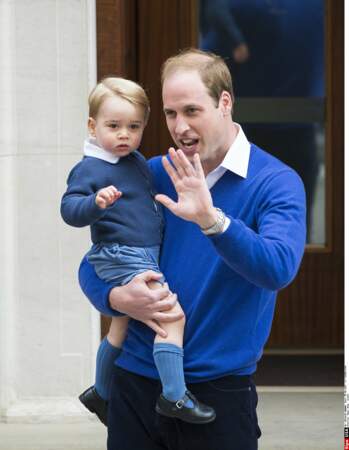Prince George le jour de la naissance de sa soeur, Princesse Charlotte (2 mai 2015)