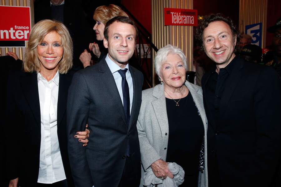 Brigitte Trogneux, Emmanuel Macron, Line Renaud, Stéphane Bern