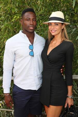 Ariane Brodier et son compagnon Fulgence Ouedraogo au village de Roland Garros, le 5 juin 2017. 