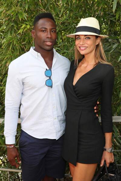Ariane Brodier et son compagnon Fulgence Ouedraogo au village de Roland Garros, le 5 juin 2017. 