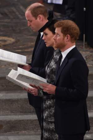 Le prince William, Kate Middleton et le prince Harry 