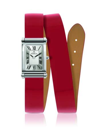 Comme Brigitte Macron : Antarès Interchangeable, à partir de 550 € la montre et 140 € le bracelet, Michel Herbelin.