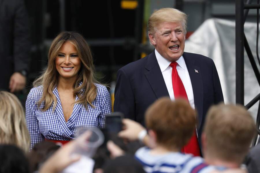 Donald et Melania Trump célèbrent l'indépendance américaine à la Maison Blanche le 4 juillet 2018