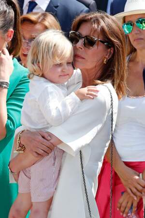 La princesse Caroline de Hanovre et son petit-fils Sacha Casiraghi en 11 juillet 2015