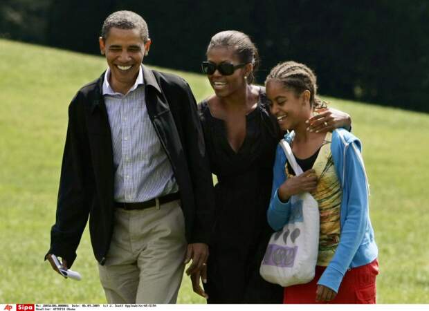  Les Obama de retour a la maison Blanche apres un week-end de repos