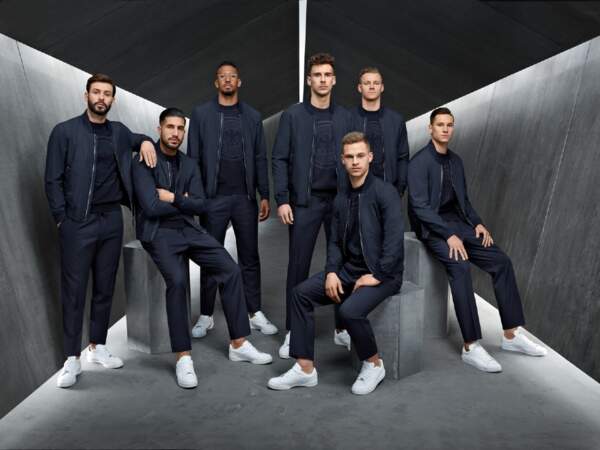Hugo Boss habille l'équipe allemande pour ses déplacements durant la Coupe du Monde.