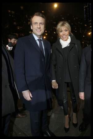 Emmanuel Macron et sa femme Brigitte, le 22 février 2017