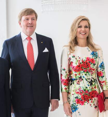 Willem-Alexander et Maxima au palais Noordeinde à La Haye le 24 avril 2018