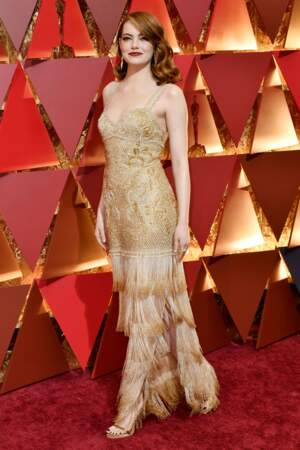 Emma Stone, sublime sur le tapis rouge des Oscars