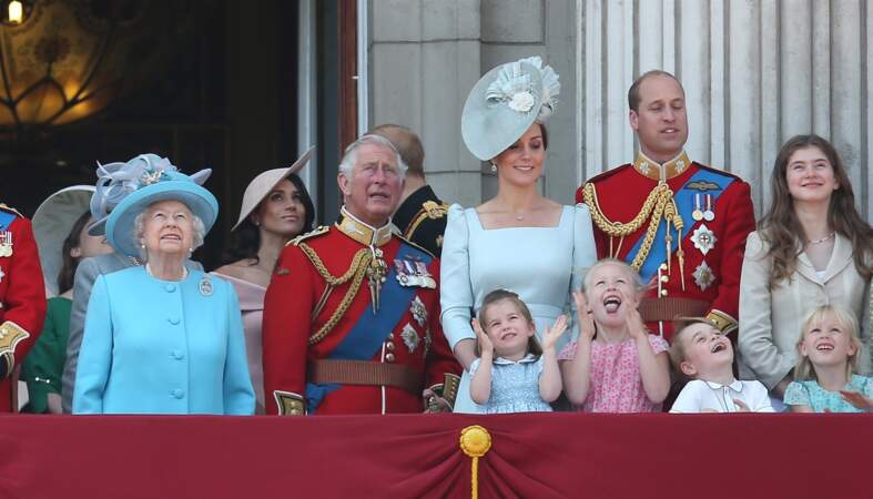 La famille royale réunie pour la parade Trooping the colour