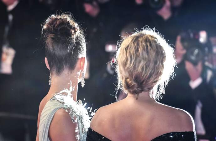 Adèle Exarchopoulos et Virginie Efira sous le feu des projecteurs: chacune son style de chignon