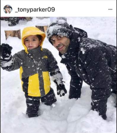 Tony Parker et son fils, Josh