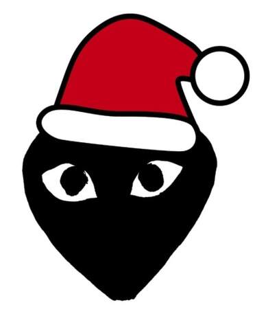 l'emoji Père Noël de Comme des Garçons à télécharger sur l'appstore à 0,99 €