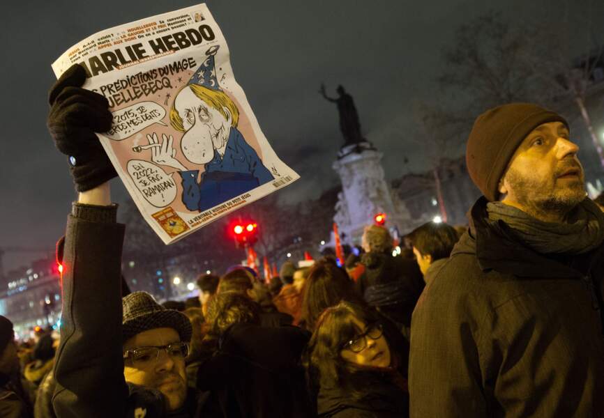 Soutien à Charlie Hebdo à Paris 