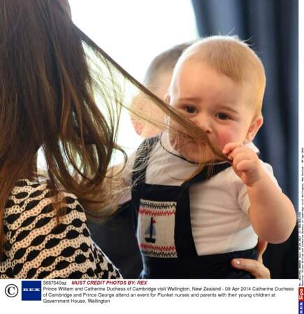 Prince George, âgé de 9 mois (le 9 avril 2014 à Wellington, Nouvelle-Zélande)