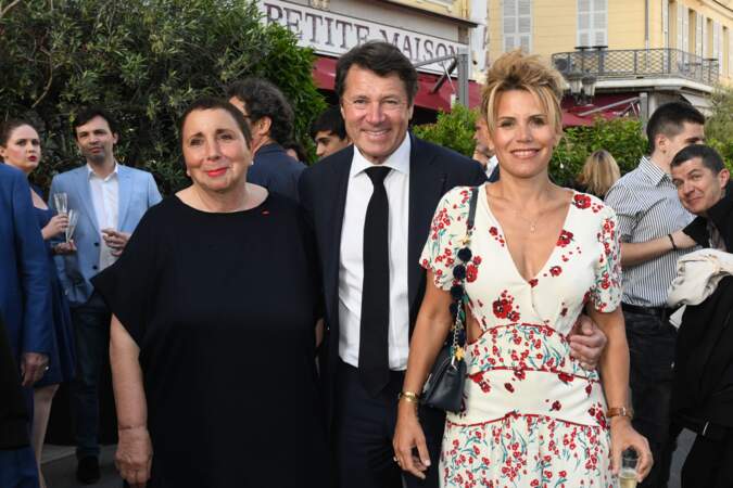 Nicole Rubi, Christian Estrosi et Laura Tenoudji pendant la 2ème édition du "littéraire de la Petite Maison" à Nice