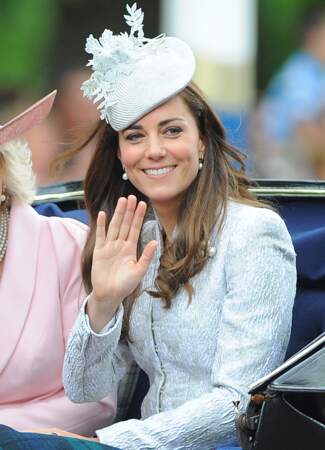 Kate Middleton lors du défilé Trooping the Colour, le 14 juin 2014