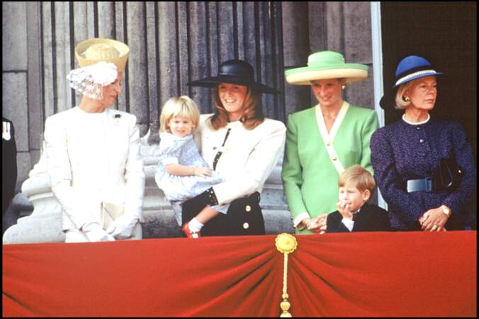 Beatrice d'York et le prince Harry, en juin 1990