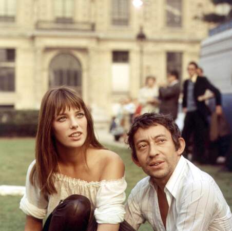 Jane Birkin et Serge Gainsbourg aux Tuileries (1969)