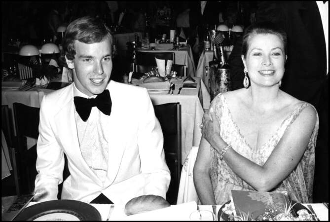 Grace Kelly et son fils, le prince Albert de Monaco