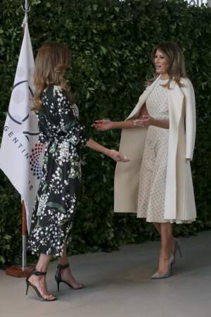 Melania Trump sublime en robe à pois toujours signée Dior